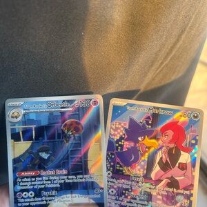 Pokemon Team Rocket's Orbeetle and Murkrow Cards